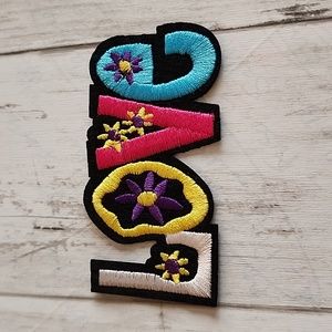 LOVE Iron On Patch#3 Embroidered